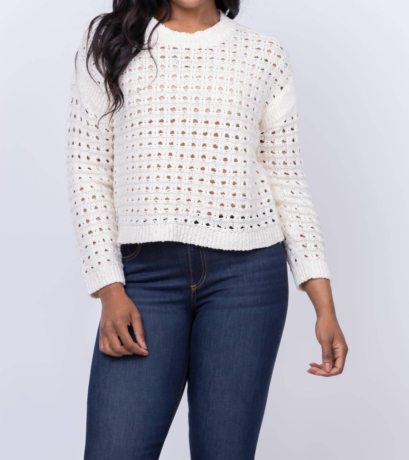 Central Park West - Open Stitch Boatneck Top