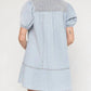 Entro - Denim Smocked Dress
