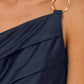 Adrianna Papell - Asymmetrical Neck One Shoulder Crepe Gown
