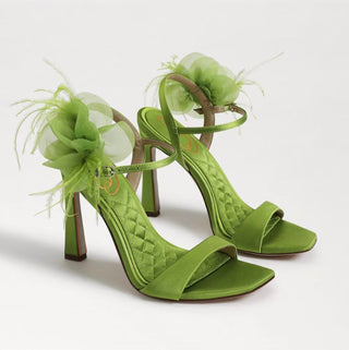 Sam Edelman - Women's Leana Suede Squared Open Toe Stiletto Heeled Sandals