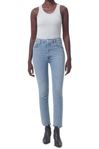 Agolde - Nico High Rise Slim Fit em Rooted