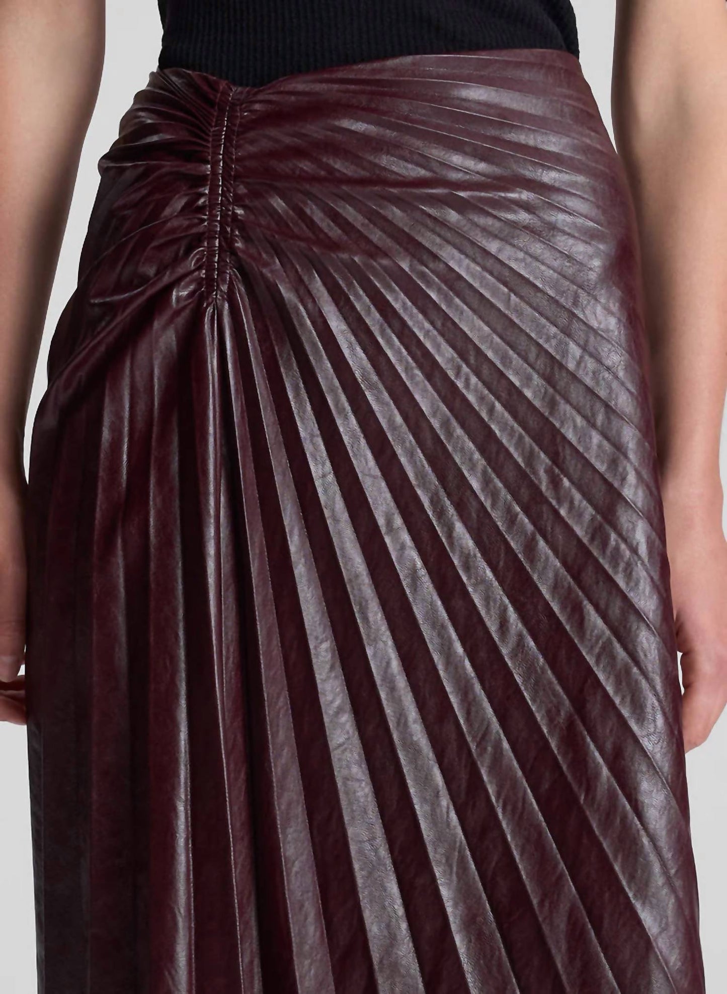 A.L.C. - Tracy Textured Vegan Leather Skirt