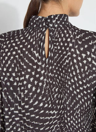 Lysse - Blusa de gola alta com aplicações Topacio