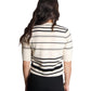 Frame - Striped Short Sleeve Sweater