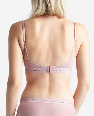 Danskin - Sutiã push-up com faixa elástica e logotipo, pacote com 2