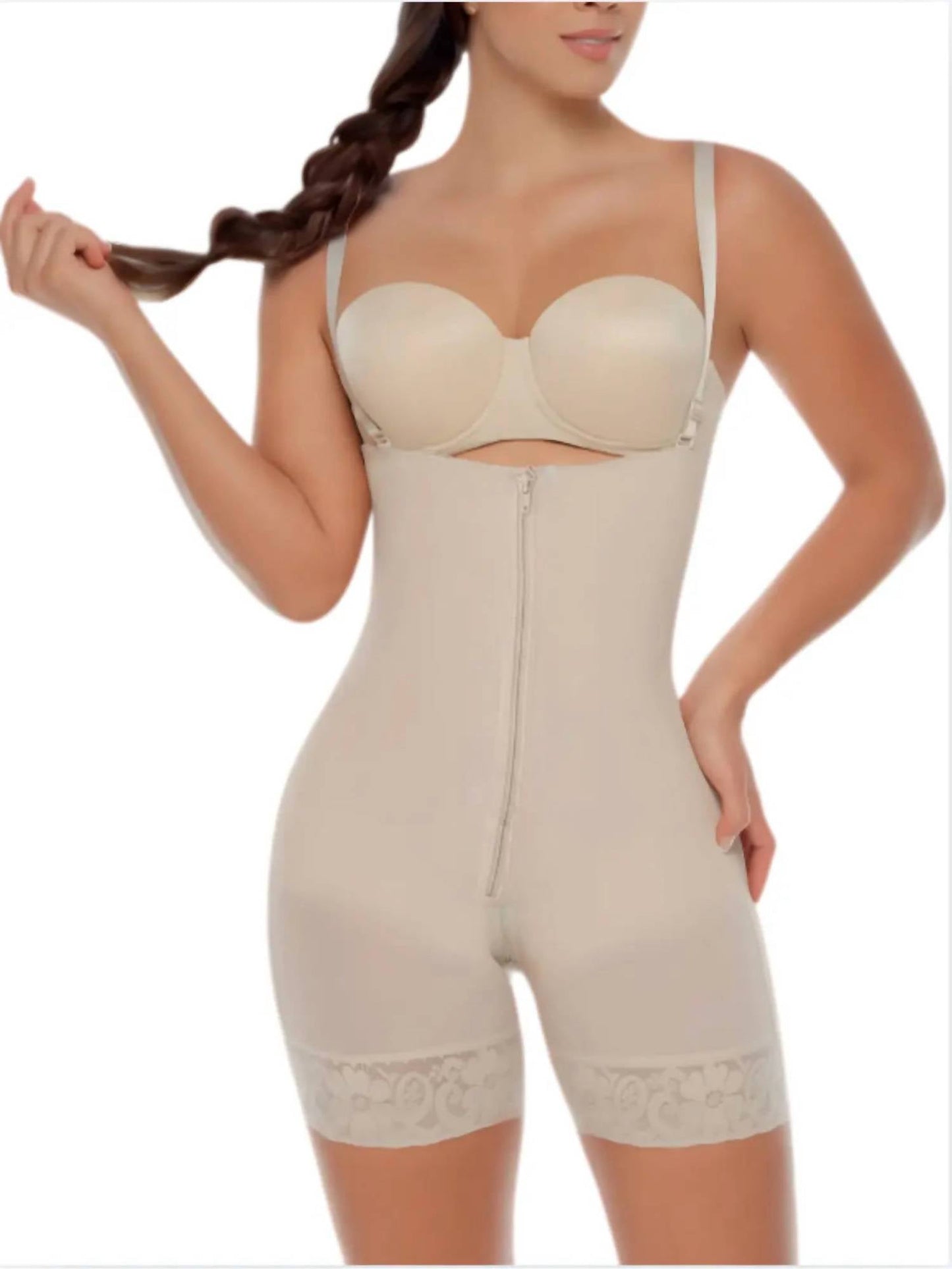 Siluets - Braless Mid-thigh Minimizer Bodysuit – Full Body Shaping & Everyday Comfort