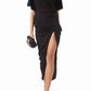 Christopher Esber - Cadence Ruched Maxi Split Skirt