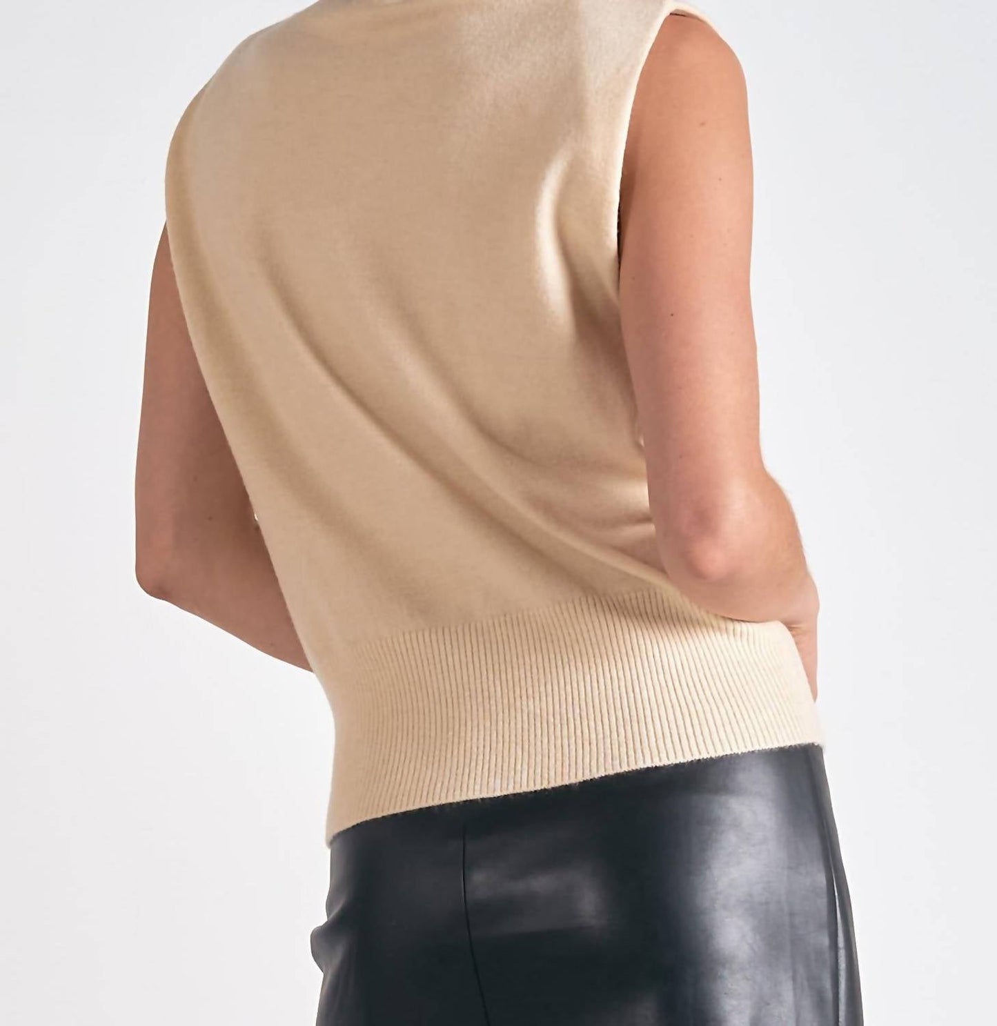 Elan - Mock Neck Sleeveless Sweater