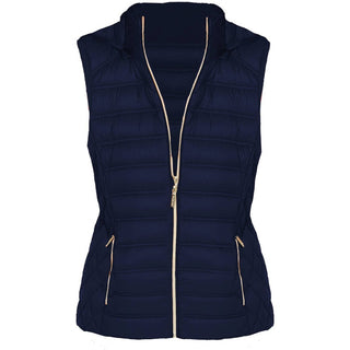 Michael Kors - Down Fill Full Zip Removable Hood Puffer Vest