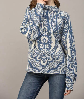 Fate - Jacquard Knit Mock Neck Sweater