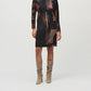 Joseph Ribkoff - Abstract Print Dolman Sleeve Shift Dress