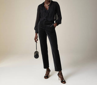 J.Crew - Calça Kate Slim-fit em Veludo - Petite