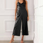 Fifteen Twenty - Faux Leather Cropped Jumpsuit