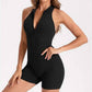 Rockstar Peach - Lola Halter Zip Romper