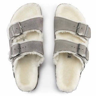 Birkenstock - Sandália feminina Arizona Shearling