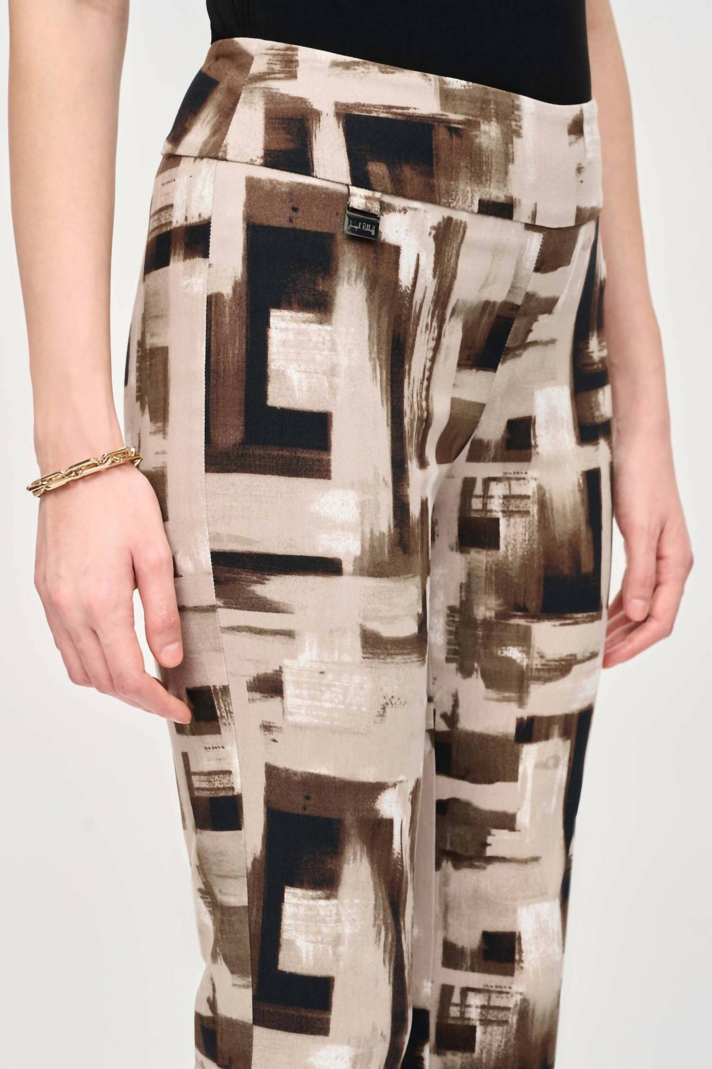 Joseph Ribkoff - Millennium Abstract Print Slim Pull On Pants