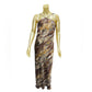 1.State - Chic Strapless Earth Tone Maxi Dress