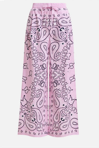 Essential Antwerp - Bandana Print Wide-leg Cotton Pants
