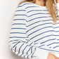 Double Take - Striped Long Sleeve Round Neck Top
