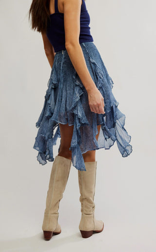 Free People - Saia midi na altura do joelho Susanna