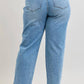 Judy Blue - Tummy Control Vintage Wash Straight Leg Jeans - Petite