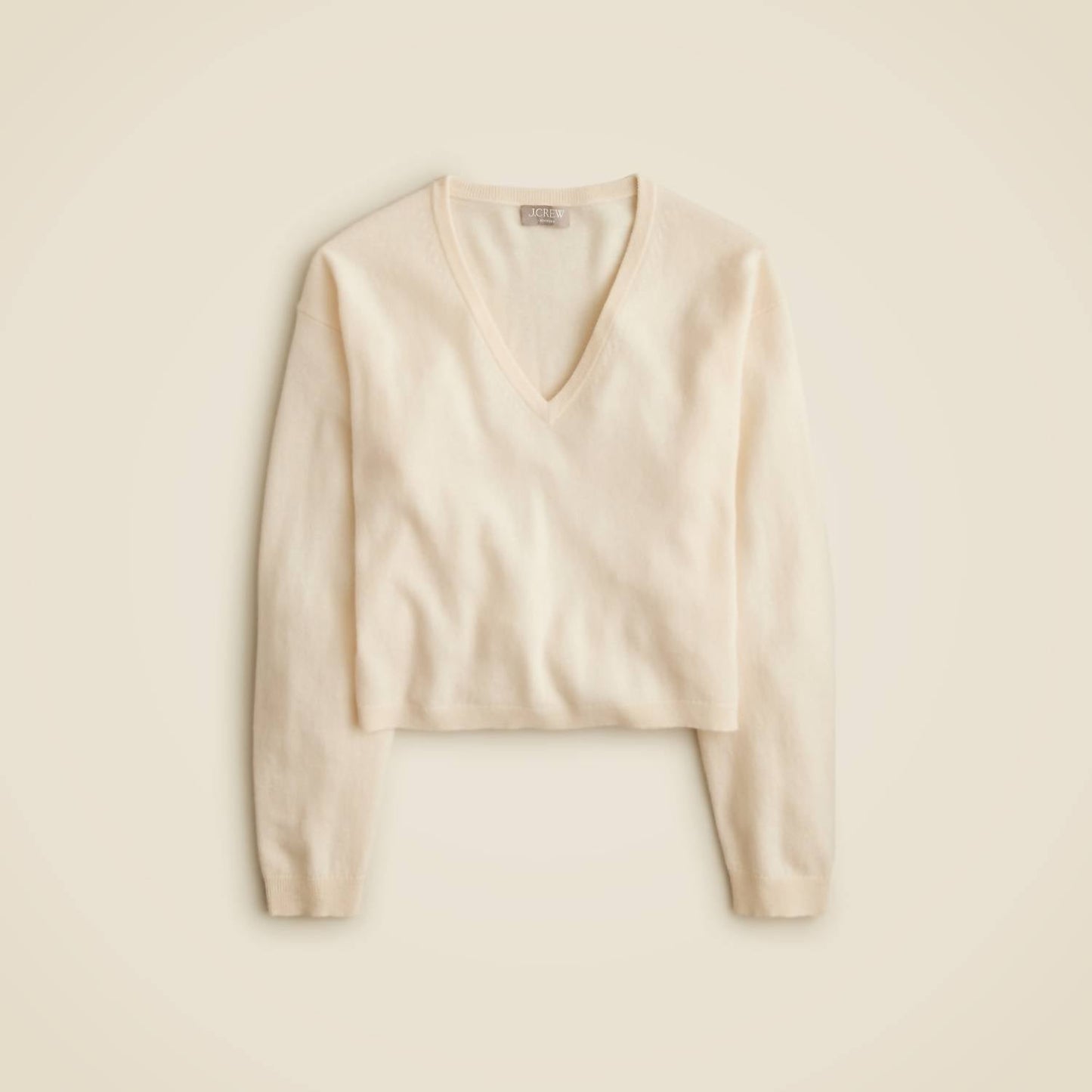 J.Crew - Cashmere Relaxed Cropped V-neck Sweater