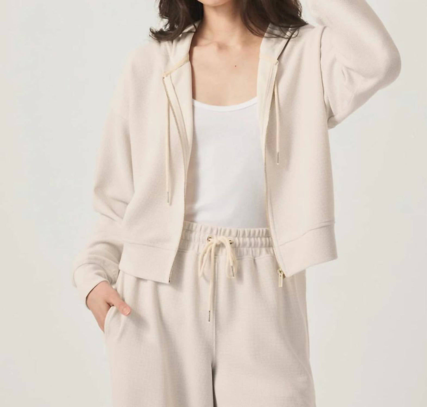 Splendid - Waffle Scuba Zip-Up Pullover