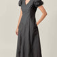 English Factory - Women's Deep V Maxi Dress