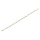 14K Two-Tone Gold 1.00 Cttw Princess-Cut Diamond Chain Link 7" Bracelet (H-I Color, SI1-SI2 Clarity)