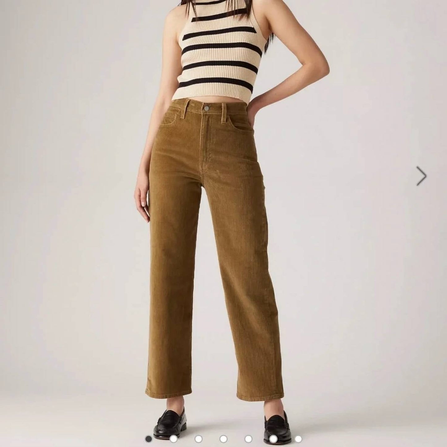Levi'S - Premium Ribcage Straight Ankle Corduroy Jeans
