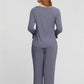 Fleur'T - Ribbed Long Sleeve Pajama Set