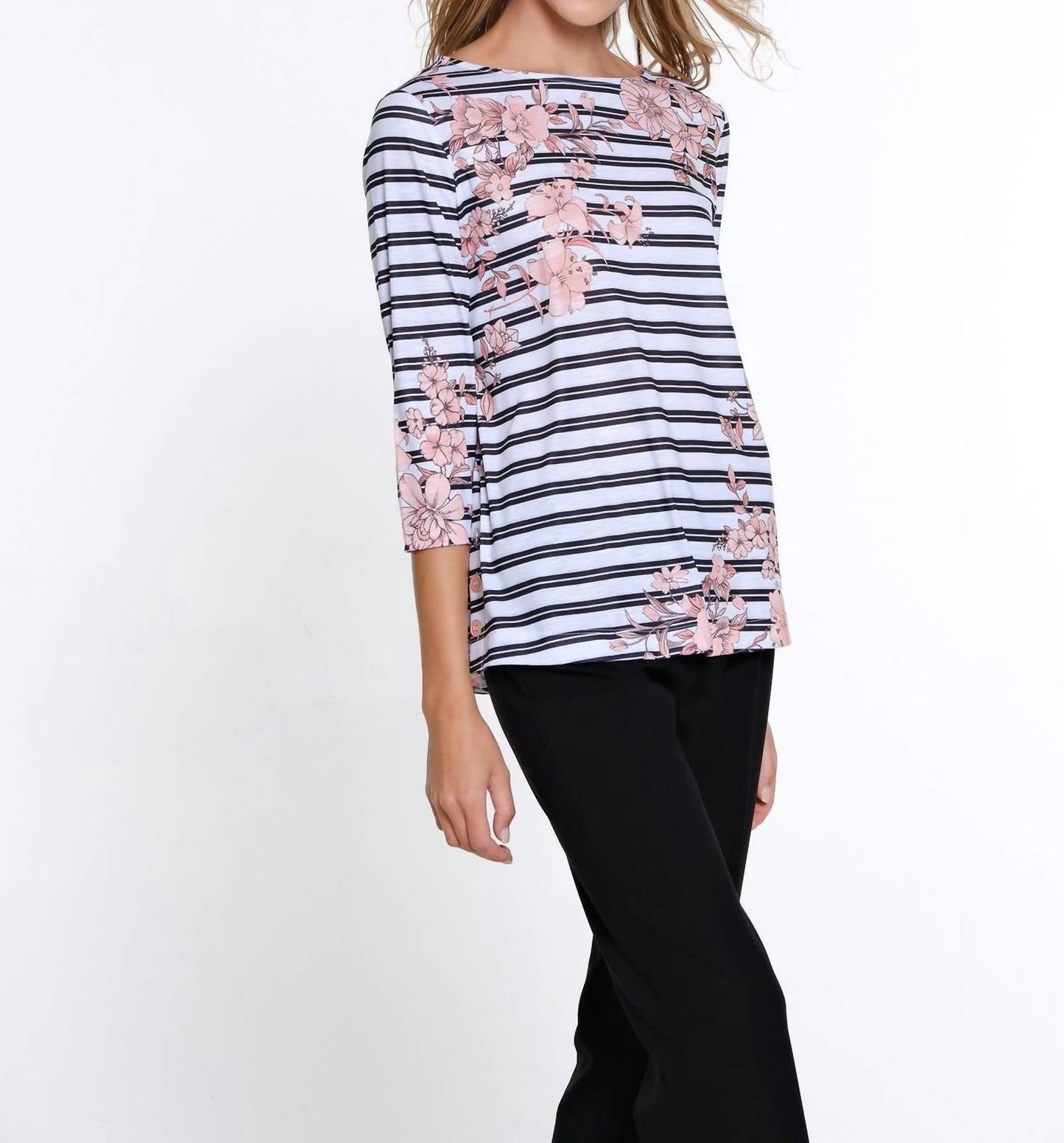Multiples - Bateau Neck Top