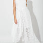 Polagram - One Shoulder Lace Detail Maxi Dress