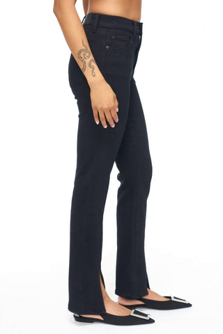 Pistola - Teagan Jeans reto com cintura alta e ventilação