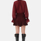 Ganni - Red Sheer Tie String Shirt