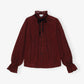 Ganni - Red Sheer Tie String Shirt