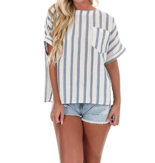 Ee:Some - Blusa listrada simples
