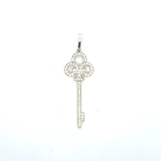 Aamiaa - Pingente de chave de trevo com diamante natural de 0,45 quilates