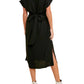 Hem & Thread - LINEN V-NECK WRAP MIDI DRESS