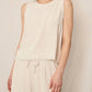 En Creme - Linen Frayed Edge Top