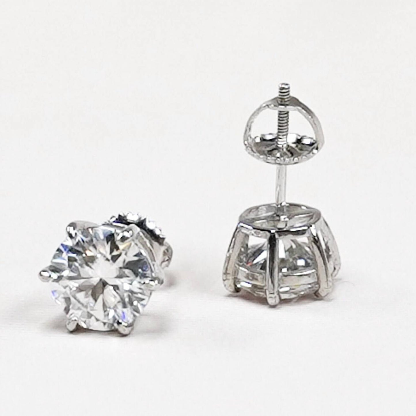 Allyanna Gifts - Women's Prong Moissanite Screwback Earrings