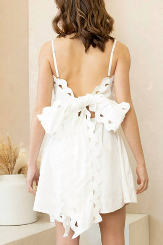 Heyson - Scallop Cutout Mini Dress