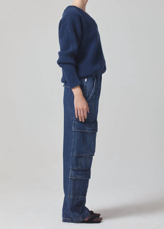 Cidadãos da Humanidade - Calça Cargo Jeans Delena