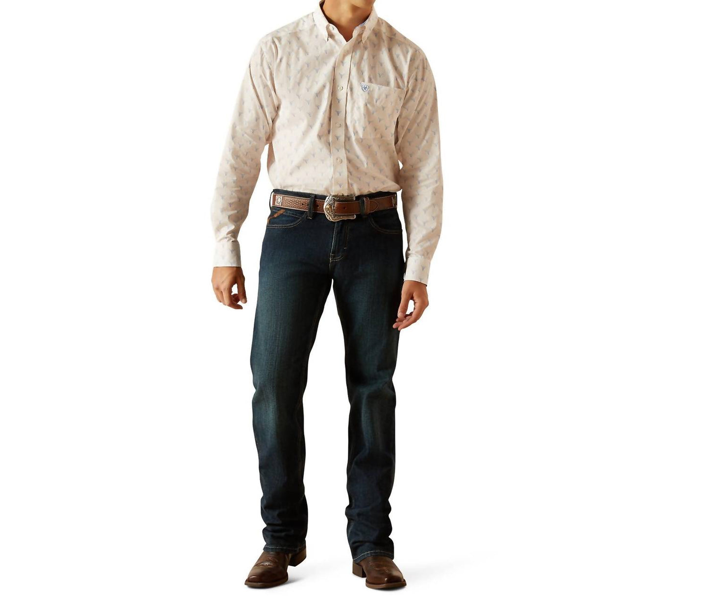 Ariat - Camisa Masculina Antirrugas Ridge
