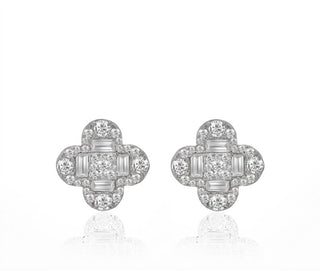 Diana M Jewels - Brincos de diamante trevo de 1,30 cts