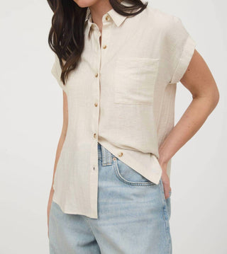 Blu Pepper - Camisa franzida com punho e gola, manga e costas