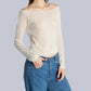 Esthe - Knitted Boat Neck Top