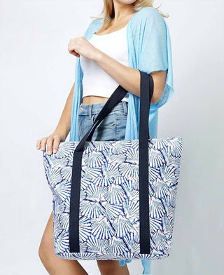 Hana - Bolsa de viagem feminina com estampa tropical e estampa de conchas