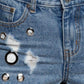 Pol - Raw Edge Denim Shorts