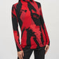 Joseph Ribkoff - Abstract Print Mock Neck Top